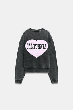 WASHED SLOGAN SWEATSHIRT - Zara фото 7