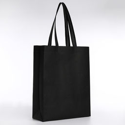 Цена за 3 шт. Сумка (пакет) шопер, 42х10х30 см, без подклада, черная - Nazamok фото 4