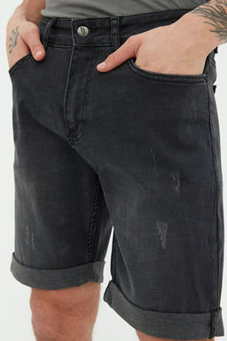Antrasit Slim Fit T_rm_k Destroylu Denim Kot _ort TMNSS21SR0727