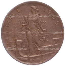 1 чентезимо 1909 года Италия
