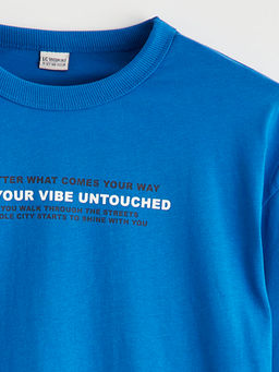 Slogan Bask?l? Erkek ?ocuk Ti??rt