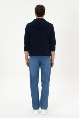 Erkek Mavi Loose Fit Jean Pantolon
