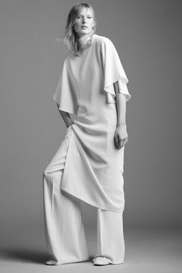 PANTAL?N WIDE LEG RAYAS ZW COLLECTION / Amarillo pastel