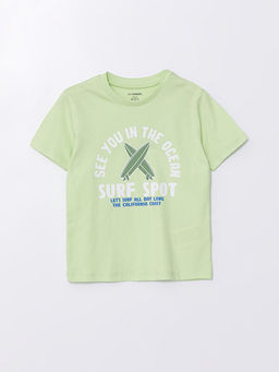 Bisiklet Yaka K?sa Kollu Bask?l? Erkek Bebek Ti??rt