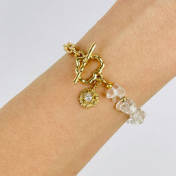 Браслет из Горного Хрусталя с цепочкой