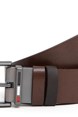 Мужской темно-коричневый ремень Неожиданная скидка в корзине