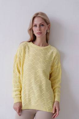 Джемпер удлиненный лимонный с шерстью альпака - Martichelli фото 3