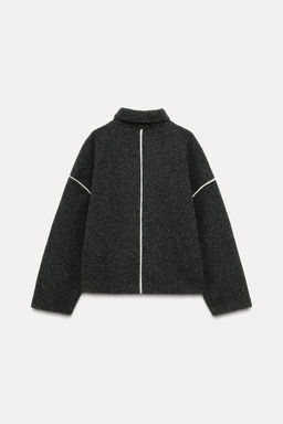 SWEATER WITH CONTRASTING PIPING - Zara фото 6