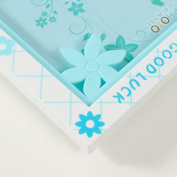 Фоторамка для фото 13?18 см Цветочная, пластик, голубая, 23?2?18 см