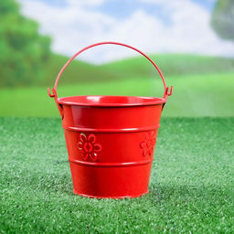 Цена за 2 шт. Кашпо «Ведёрко Леви», 10×10×10 см, красное