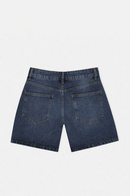 Koyu Mavi %100 Pamuk Y_ksek Bel Denim City _ort TWOSS26SR00094