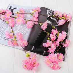 Цветы искусственные «Ветка яблони», 4×124 см, розовые