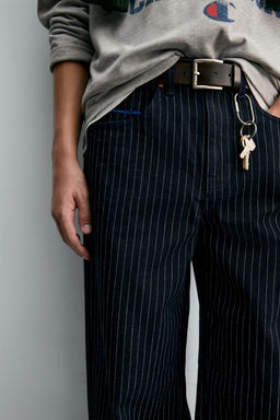 CHAMPION ® X ZARA STRIPED BAGGY FIT JEANS  фото 5