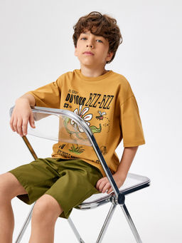 ACOOLA / Футболка детская для мальчиков Siple горчичный