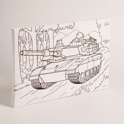 Картина по номерам для детей Танк, 20?30 см