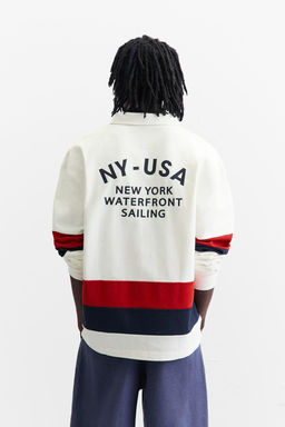 POLO SHIRT WITH CONTRASTING STRIPES - Zara фото 3