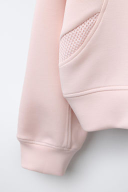 COMBINED MESH SLOGAN SWEATSHIRT - Zara фото 4