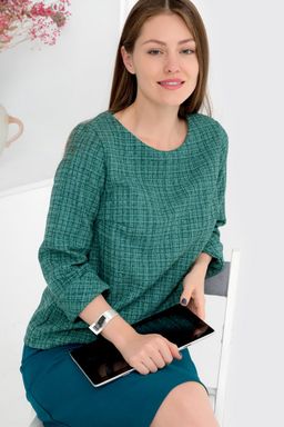 Жакет прямой зеленый - Odis фото 14