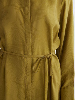 Kendinden Desenli Kad?n G?mlek Tunik