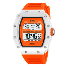 Часы наручные Skmei мужские электронные спортивные 2296white-orange