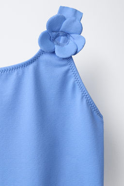 6-14 A?OS/ BA?ADOR TEXTURA FLORES 3D / Azul medio - Zara фото 3