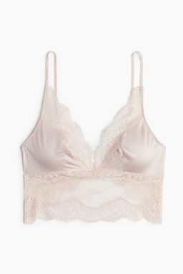 Bralette en microfibra y encaje
