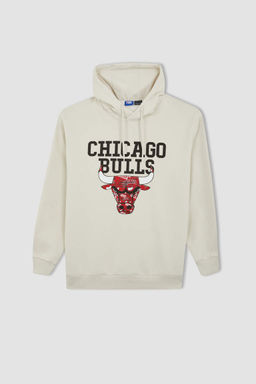 DeFactoFit Толстовка свободного покроя с капюшоном NBA Chicago Bulls  фото 6