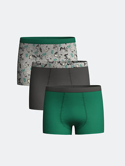 Bask?l? Erkek ?ocuk Boxer 3l?
