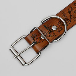 Ошейник с основой из термопластичной резины Бабочки, 60 х 3 см, ОШ 43-53, коричневый - Пижон фото 4