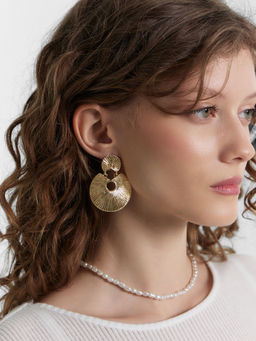 Серьги с подвесками золотистые - Mark formelle фото 4