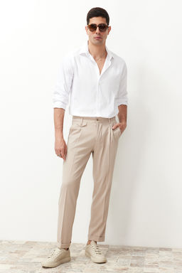 TRENDYOL MAN Siyah Italyan Kesim Pileli Klasik Duble Paca Kumas Pantolon TMNSS24PL00022 - Trendyolmilla фото 13