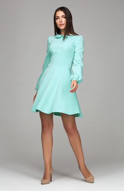 Коктейльное платье аквамариновый