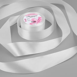Лента атласная, 40 мм × 23 ±1 м, белая №01