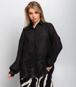 Рубашка #ОКТ115002, чёрный