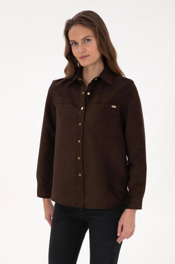 Kad_n Kahverengi Uzun Kollu G_mlek - U.s. polo assn фото 3