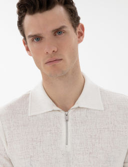 Ekru Slim Fit Ti__rt