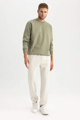 Базовый свитшот Oversize с круглым вырезом - Defacto фото 2