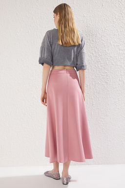 TRENDYOLMILLA Pembe A Line/Can Kesim Midi Etek TWOSS25ET00043 фото 5