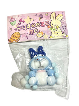 Антистресс - СКВИШ "Таба зайчик" 8*5,5см сине-белый (T-23) с шариками