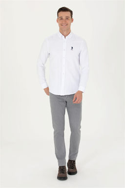 U. S. Polo Assn Мужская белая базовая рубашка с длинным рукавом - U.s. polo assn фото 10