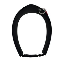 Кокошник кожаный mini с пирсингом и подвеской "сердце"