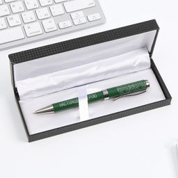 Ручка шариковая, в подарочном футляре кожзам, металл, синяя паста, 1.0 мм 23 февраля - Artfox фото 3