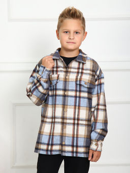 РБ012 Рубашка Бавария (голубой; коричневый) - Милаша фото 8