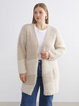 ?al Yaka Renk Bloklu Kad?n Triko H?rka