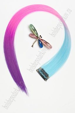 Прядь волос трехцветная на заколке (6 шт) SF-3046, №20