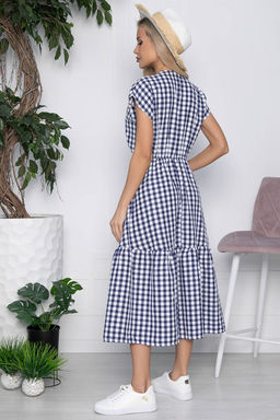 Платье Коста-Рика темно-синее в клетку П10449 - Lt collection фото 2