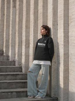 Толстовка женская с зип-воротником Moscow - Yollochka фото 18