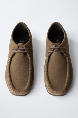 TOPSTITCHED LEATHER SHOES - Zara фото 4