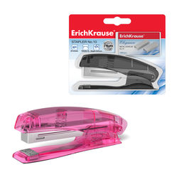 АКЦИЯ Цена за 12 шт. Степлер №10 в комплекте со скобами ErichKrause Elegance до 20 листов, ассорти (в пластиковом блистере по 1 шт.)