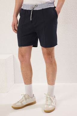 TRENDYOL MAN Lacivert Regular/Normal Kesim Kumas Mix Dokulu Pike Sort & Bermuda TMNSS25SR00029 - Trendyolmilla фото 3